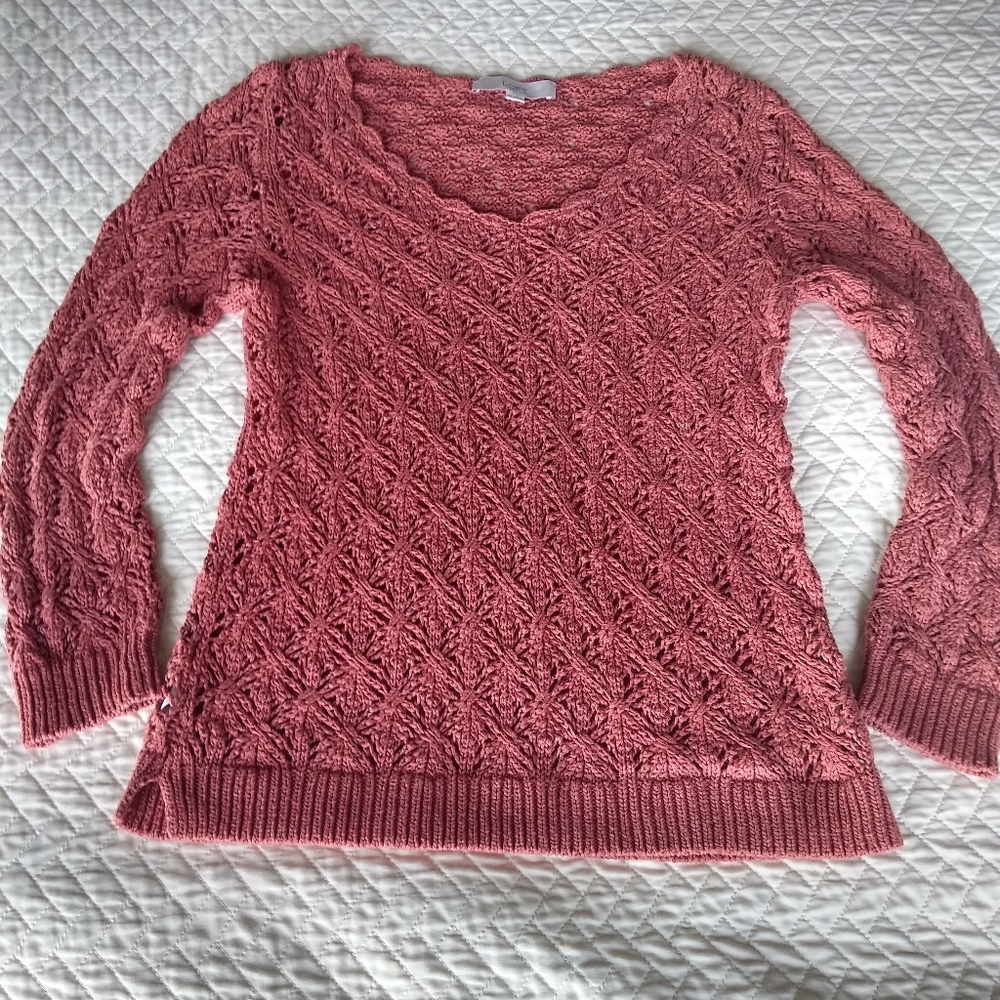 Loft dusty rose sweater size medium (fits small)
